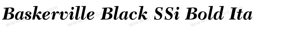 Baskerville Black SSi Bold Italic字体转换